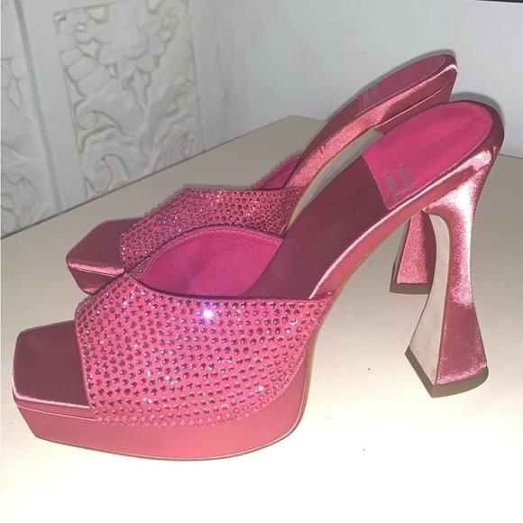 Jeffrey Campbell silk sparkly platform heels! - Picture 3 of 3